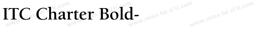 ITC Charter Bold字体转换